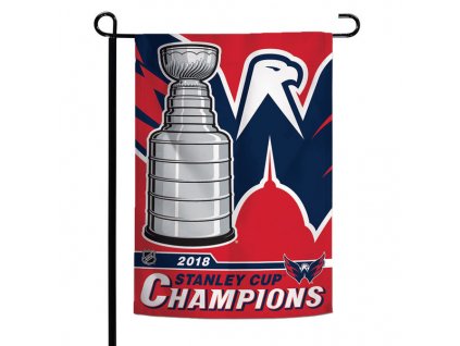 Vlajka Washington Capitals 2018 Stanley Cup Champions 12" x 18" 2-Sided Garden Flag