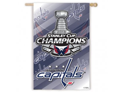 Vlajka Washington Capitals 2018 Stanley Cup Champions 28" x 40" 2-Sided Sublimated House Flag