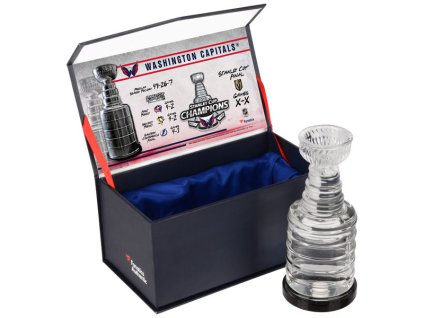 Skleněný minipohár Washington Capitals 2018 Stanley Cup Champions Filled with Ice From the 2018 Stanley Cup Final