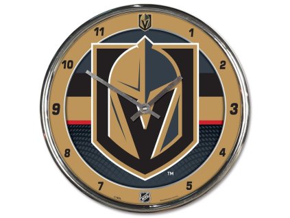 Hodiny Vegas Golden Knights NHL WinCraft Chrome Wall Clock