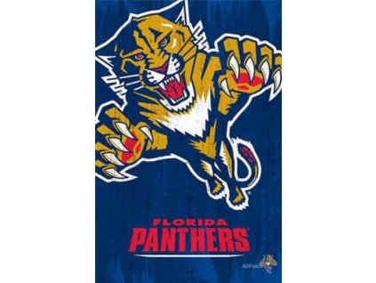 NHL Plakát Florida Panthers Team Logo Cut