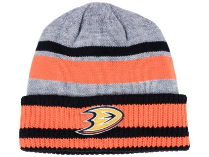 Pánská zimní čepice Anaheim Ducks NHL adidas Heathered Grey Beanie