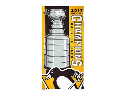 Plážová osuška Pittsburgh Penguins NHL 2017 Stanley Cup Champions Back to Back