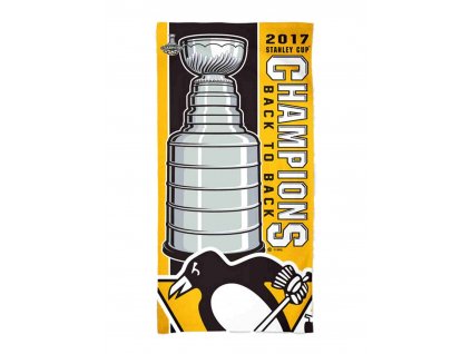 Plážová osuška Pittsburgh Penguins 2017 Stanley Cup Champions Back to Back