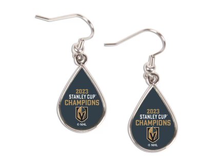Dámské náušnice Vegas Golden Knights NHL 2023 Stanley Cup Champions Tear Drop Dangle Earrings