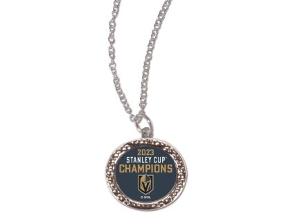 Přívěšek na krk Vegas Golden Knights NHL 2023 Stanley Cup Champions Round Logo Necklace