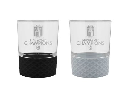 Set skleniček Vegas Golden Knights 2023 Stanley Cup Champions 14oz. Commissioner Rocks Glass Two-Piece Set