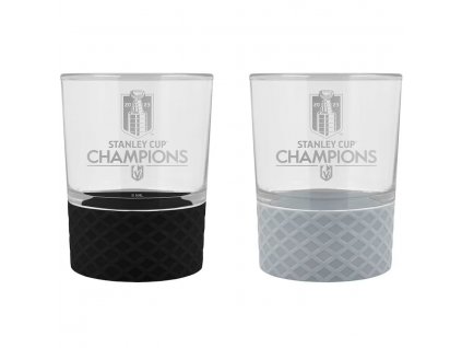 Set skleniček Vegas Golden Knights 2023 Stanley Cup Champions 14oz. Commissioner Rocks Glass Two-Piece Set
