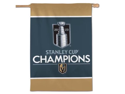 Oboustranná vlajka Vegas Golden Knights NHL 2023 Stanley Cup Champions Double-Sided 28'' x 40'' Vertical Banner