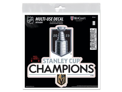Samolepka Vegas Golden Knights NHL 2023 Stanley Cup Champions 6'' x 6'' All Surface Decal