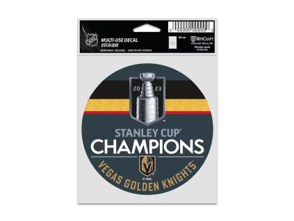 Samolepka Vegas Golden Knights NHL 2023 Stanley Cup Champions 3.5'' x 5'' Fan Decal