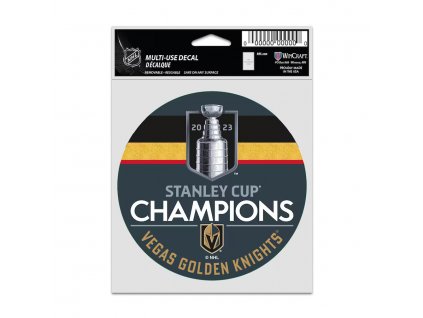 Samolepka Vegas Golden Knights 2023 Stanley Cup Champions 3.5'' x 5'' Fan Decal