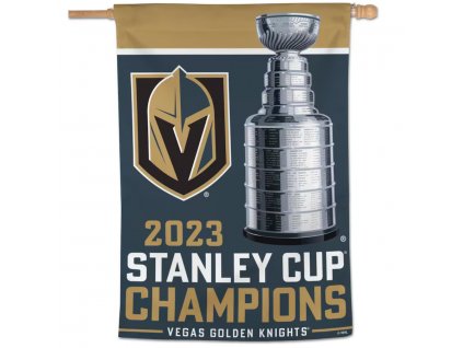 Vlajka Vegas Golden Knights 2023 Stanley Cup Champions One-Sided 28'' x 40'' Vertical Banner