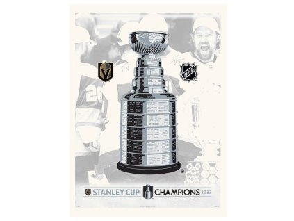 Slavnostní tisk Vegas Golden Knights NHL 2023 Stanley Cup Champions 12" x 16" Print