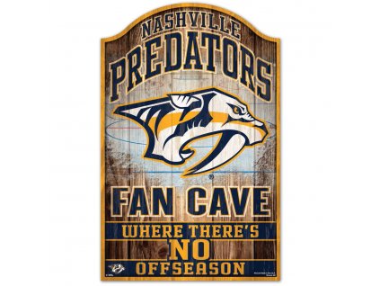 Dřevěná Cedule Nashville Predators Fan Cave Wood Sign