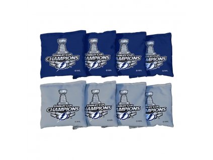 Sada polštářů Tampa Bay Lightning 2020 Stanley Cup Champions 8-Piece Regulation Corn-Filled Cornhole Bag Set