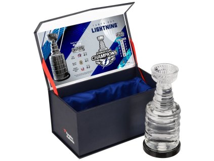 Skleněný mini pohár Tampa Bay Lightning NHL 2020 Stanley Cup Champions Crystal Stanley Cup - Filled with Ice From the 2020 Stanley Cup Final