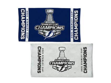Oboustranná osuška Tampa Bay Lightning 2021 Stanley Cup Champions Locker Room 22'' x 42'' On-Ice Double-Sided Towel