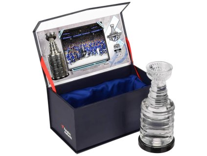 Skleněný pohár Tampa Bay Lightning NHL 2021 Stanley Cup Champions Filled with Ice From the 2021 Stanley Cup Final