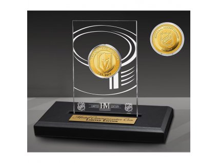 Stojánek na stůl s mincí Vegas Golden Knights 3'' x 5'' Acrylic Gold Coin Desk Top Display Limited edition of 5000