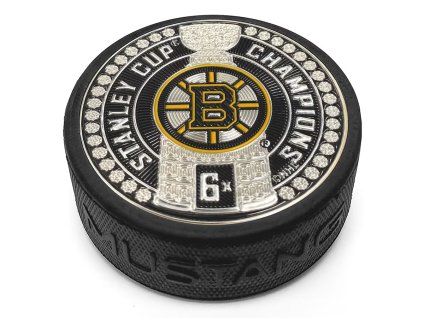 Puk Boston Bruins NHL 6-Time Stanley Cup Champions 3'' Dynasty Trimflexx Puck
