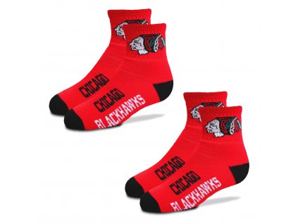Detské Ponožky Chicago Blackhawks For Bare Feet SET 2 Páry