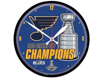 Hodiny St. Louis Blues WinCraft 2019 Stanley Cup Champions 12.75'' Round Wall Clock