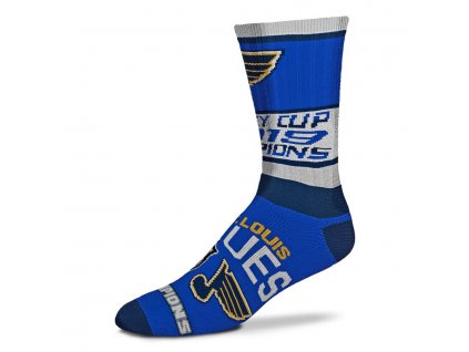 Ponožky St. Louis Blues For Bare Feet Women's 2019 Stanley Cup Champions Crew Socks