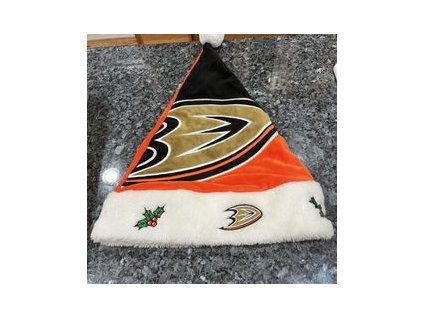 Pánska zimná čiapka Anaheim Ducks FOCO Colorblock Santa Hat