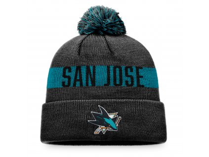 Pánska zimná čiapka San Jose Sharks Fundamental Beanie Cuff with Pom