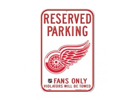 Cedule Detroit Red Wings Reserved Parking Sign