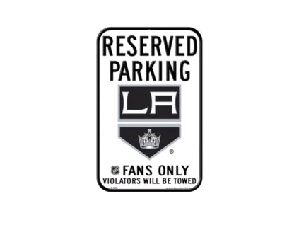 Cedule Los Angeles Kings NHL Reserved Parking Sign