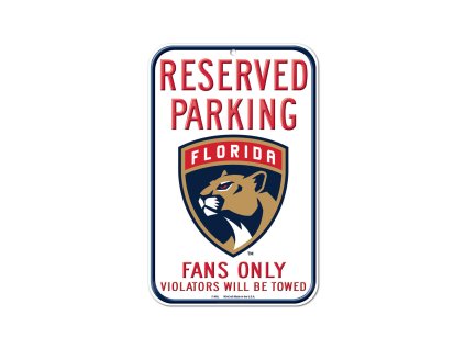 Cedule Florida Panthers Reserved Parking Sign