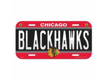 Cedule Chicago Blackhawks NHL License Plate Banner