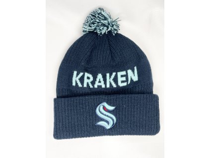 Dětská zimní čepice Seattle Kraken NHL Cufed Knit With Pom