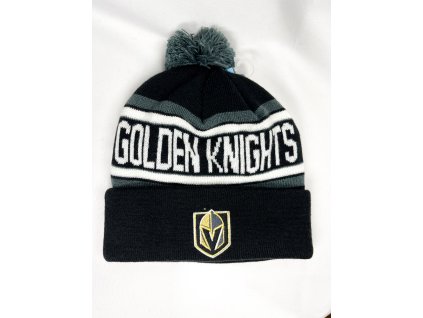 Dětská zimní čepice Vegas Golden Knights NHL Jacquard Cuffed Knit With Pom