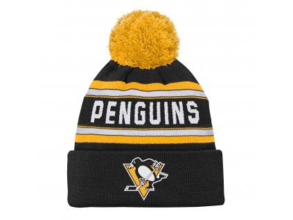 Detská zimná čiapka Pittsburgh Penguins Jacquard Cuffed Knit With Pom
