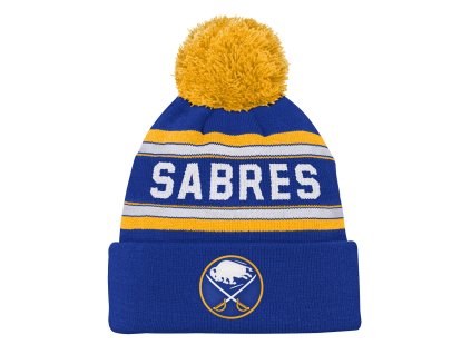Dětská zimní čepice Buffalo Sabres NHL Jacquard Cuffed Knit With Pom