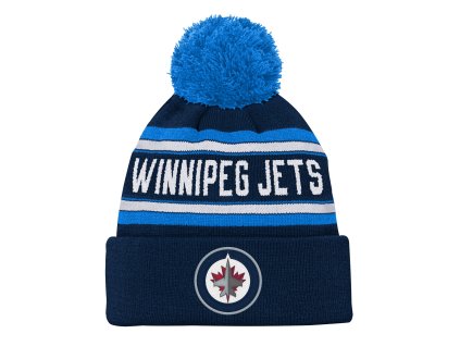 Detská zimná čiapka Winnipeg Jets Jacquard Cuffed Knit With Pom