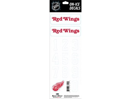 Samolepky na helmu Detroit Red Wings NHL Decals White