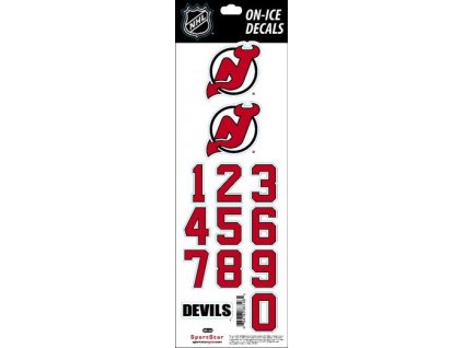 Samolepky na helmu New Jersey Devils Decals Red