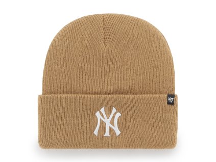 Pánská zimní čepice New York Yankees MLB Haymaker ’47 CUFF KNIT Camel