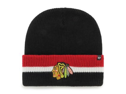 Pánská zimní čepice Chicago Blackhawks NHL Split Cuff 47 CUFF KNIT Black