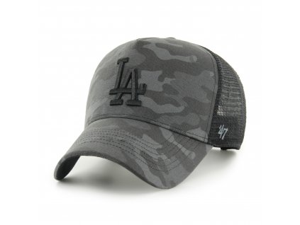 Pánská Kšiltovka Los Angeles Dodgers Tonal Camo Mesh '47 MVP DT Charcoal