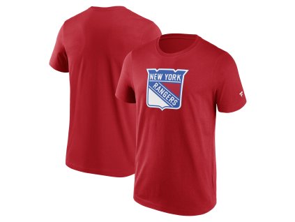 Pánske tričko New York Rangers Primary Logo Graphic T-Shirt Athletic Red
