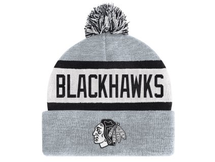 Pánská zimní čepice Chicago Blackhawks NHL Biscuit Knit Skull
