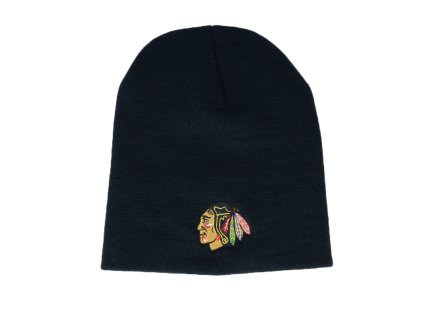 Pánská zimní čepice Chicago Blackhawks NHL Cuffless Knit Black