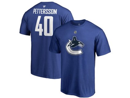 Pánske Tričko Elias Pettersson #40 Vancouver Canucks Authentic Stack Name & Number
