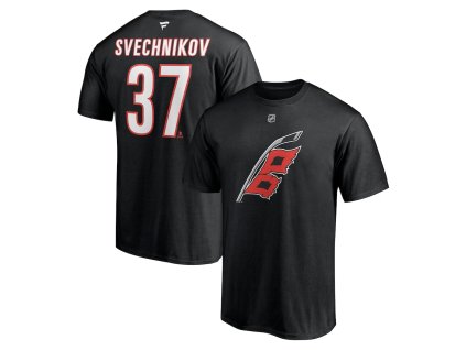 Pánské tričko Andrei Svechnikov #37 Carolina Hurricanes NHL Authentic Stack Name & Number