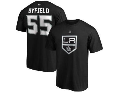 Pánske Tričko Quinton Byfield #55 Los Angeles Kings Authentic Stack Name & Number